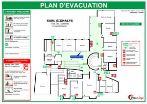 illustration d'un plan d'évacuation